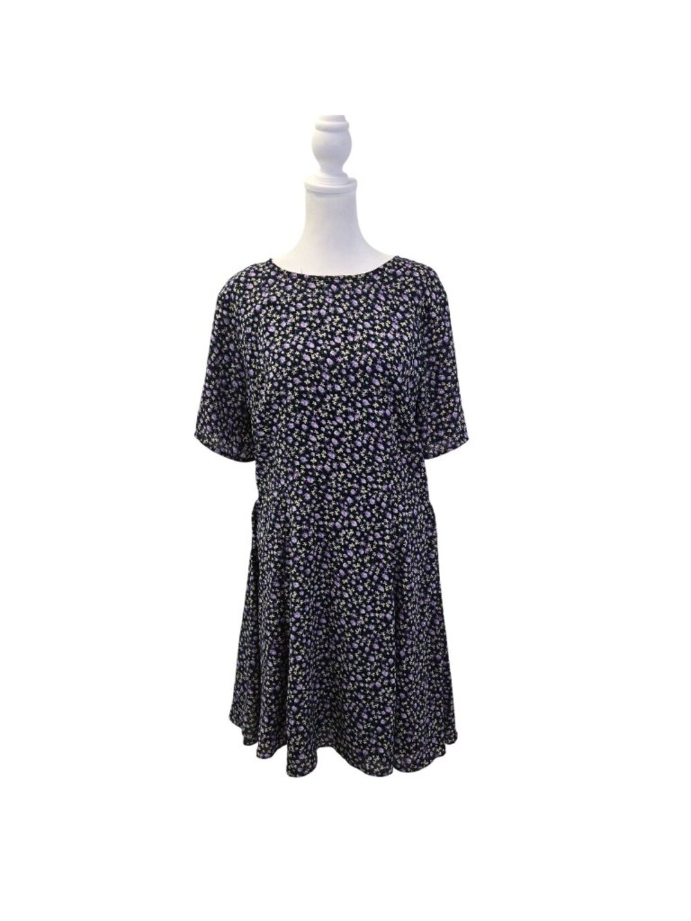 Abercrombie & Fitch Floral Short Sleeve Fit & Flare Dress Size Large Tall